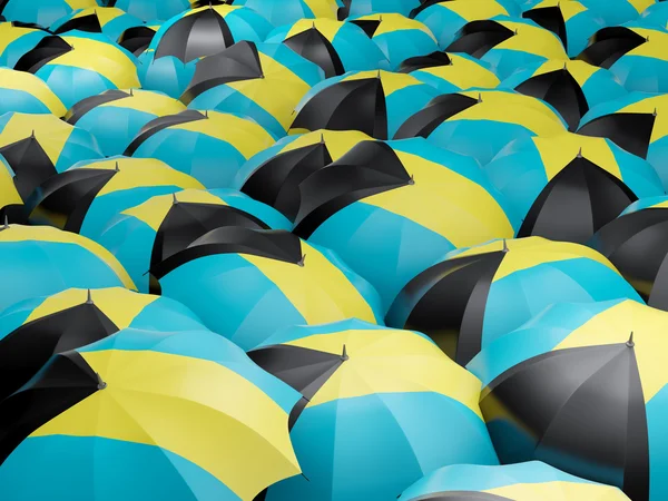 Esernyők, Bahama-szigetek zászlaja — Stock Fotó