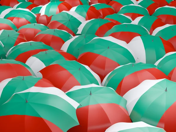 Esernyők, Bulgária zászlaja — Stock Fotó