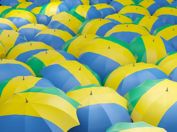 가봉의 국기 우산 — 스톡 사진