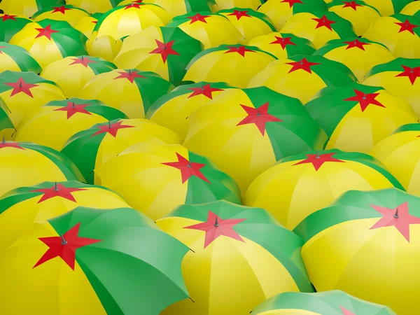 Paraplu's met de vlag van Frans-Guyana — Stockfoto