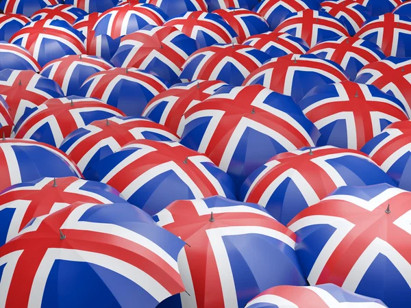 Umbrellas with flag of iceland — Stock Photo, Image