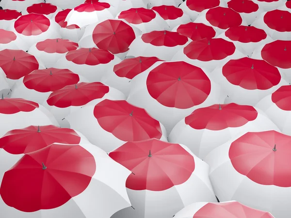 Esernyők a Japán zászlaja — Stock Fotó