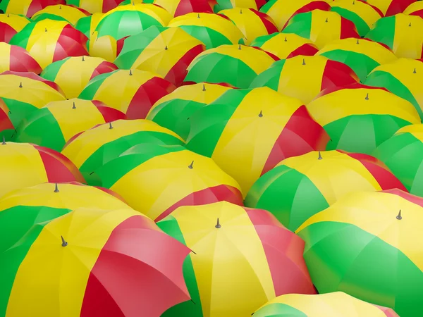 Esernyők a mali zászlaja — Stock Fotó