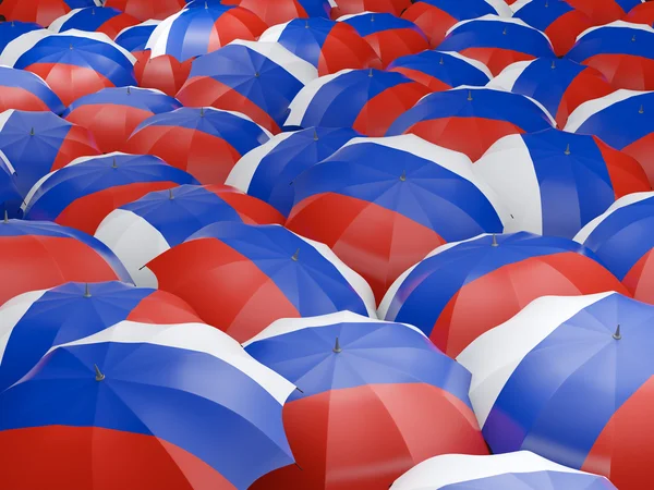 Paraguas con bandera de Rusia —  Fotos de Stock