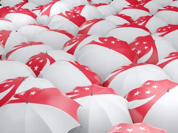 Paraguas con bandera de Singapur —  Fotos de Stock