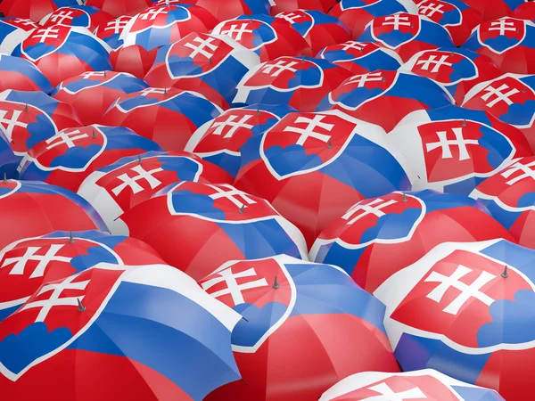 Paraplu's met de vlag van Slowakije — Stockfoto