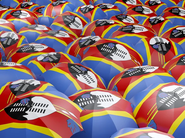 Regenschirme mit Hakenkreuzfahne — Stockfoto