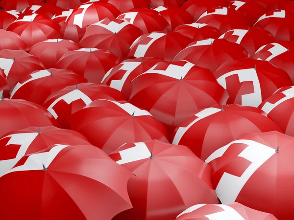 Paraguas con bandera de tonga — Foto de Stock