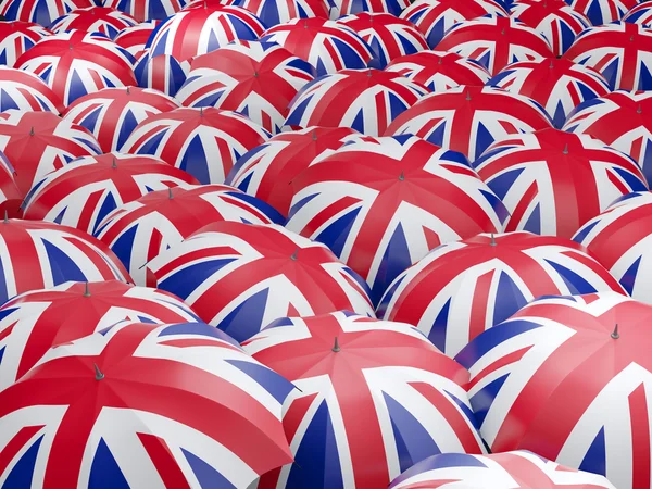 Umbrellas with flag of united kingdom — Stock Photo, Image