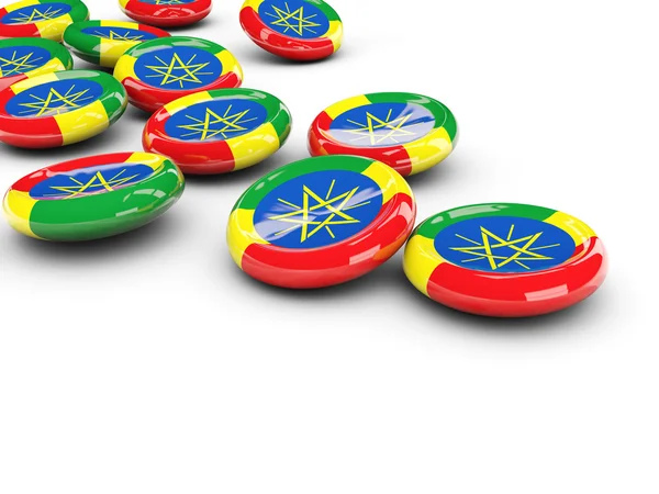 Flag of ethiopia, round buttons — Stock Photo, Image