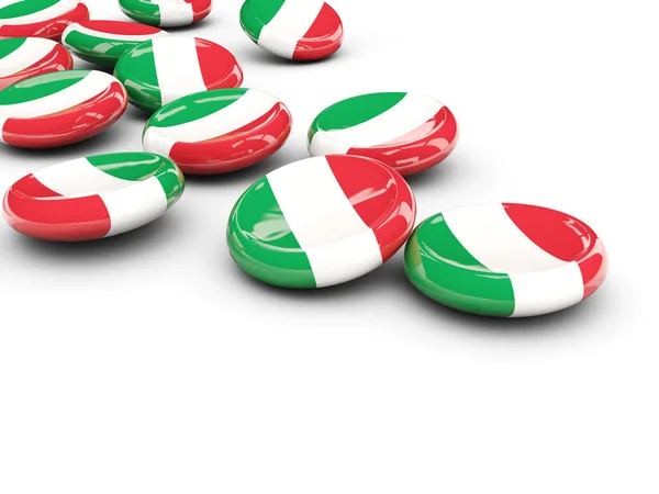 Flag of italy, round buttons — Stock Photo, Image