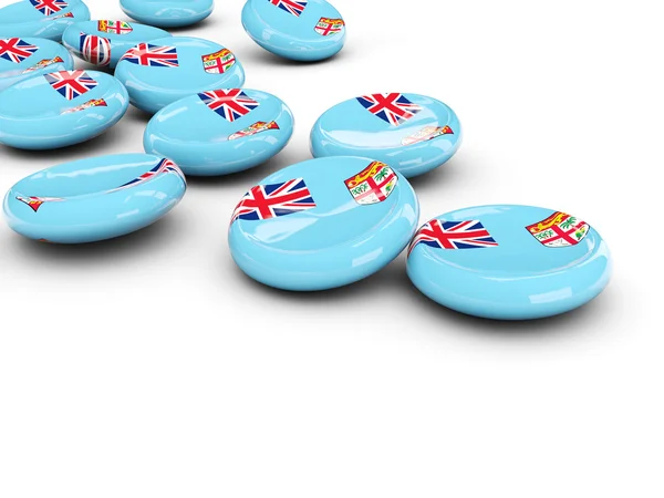 Flagga i fiji, runda knappar — Stockfoto