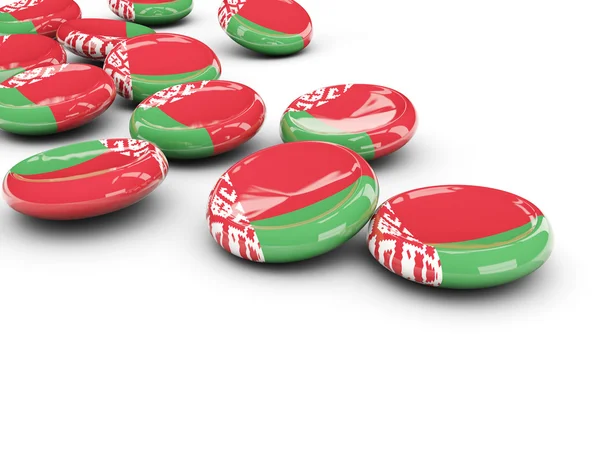 Flag of belarus, round buttons — Stock Photo, Image