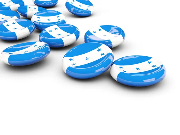 Flag of honduras, round buttons — Stock Photo, Image