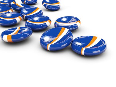 Marshall Adaları, bayrağı yuvarlak düğmeleri