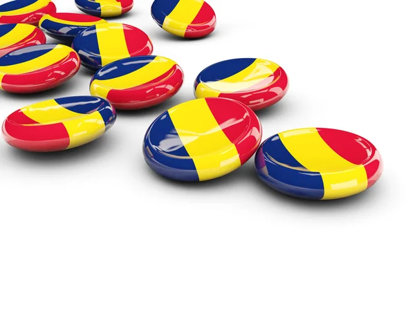 Flag of chad, round buttons — Stock Photo, Image