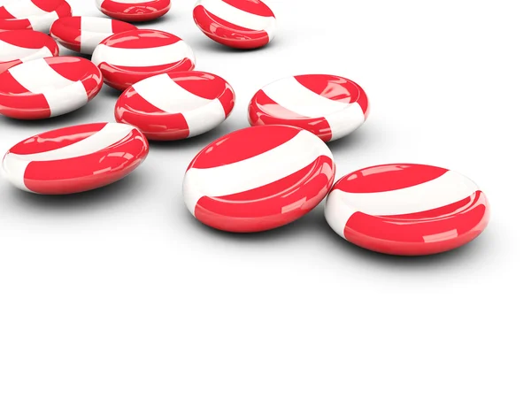 Flag of austria, round buttons — Stock Photo, Image