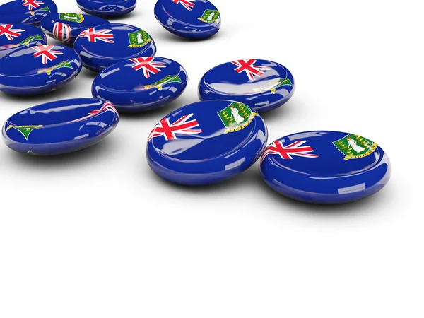Flagga virgin islands brittiska, runda knappar — Stockfoto