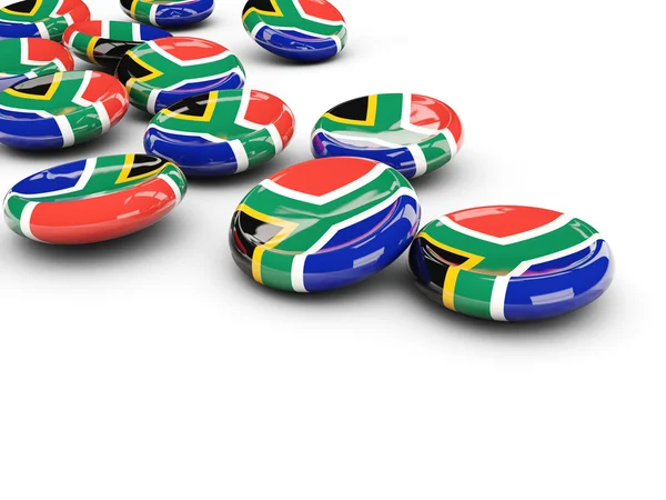 Флаг Южной Африки, круглые кнопки — стоковое фото