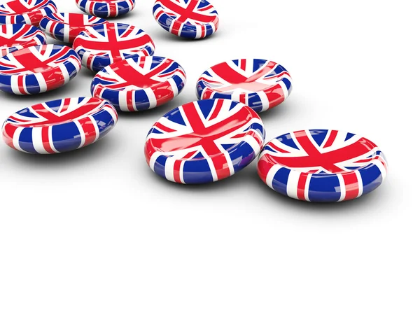 Flag of united kingdom, round buttons — Stock Photo, Image