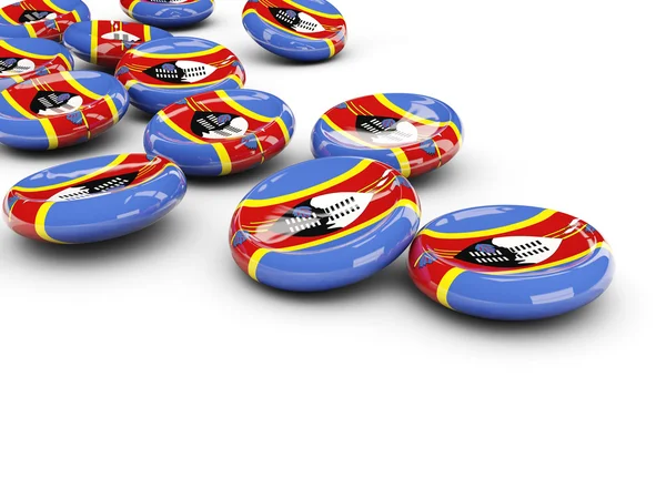 Flag of swaziland, round buttons — Stock Photo, Image