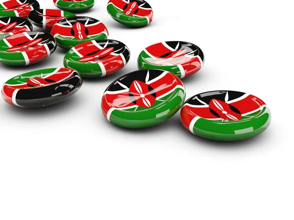 Прапор Кени, круглі кнопки — стокове фото