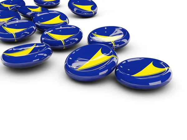 Flag of tokelau, round buttons — Stock Photo, Image