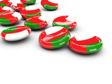 Umman, yuvarlak düğmeleri bayrak