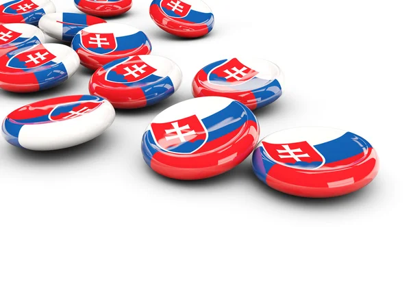Drapeau de la Slovaquie, boutons ronds — Photo
