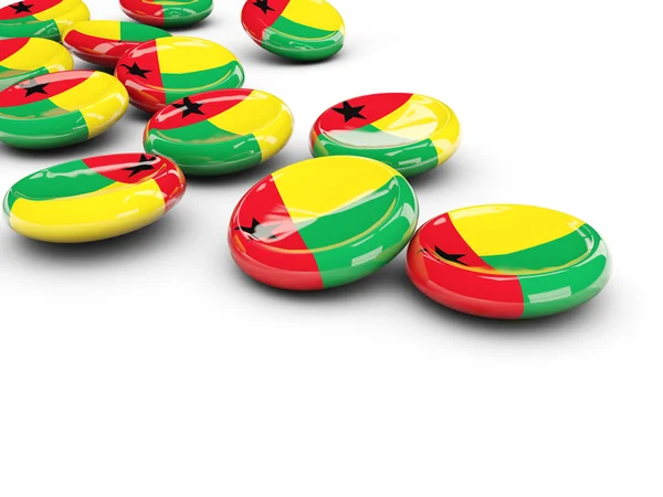 Flag of guinea bissau, round buttons — Stock Photo, Image