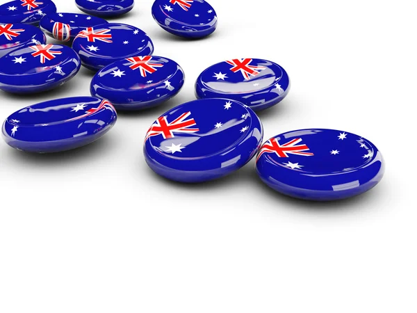 Flagga Australien, runda knappar — Stockfoto