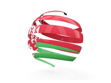 Beyaz, yuvarlak simge bayrak