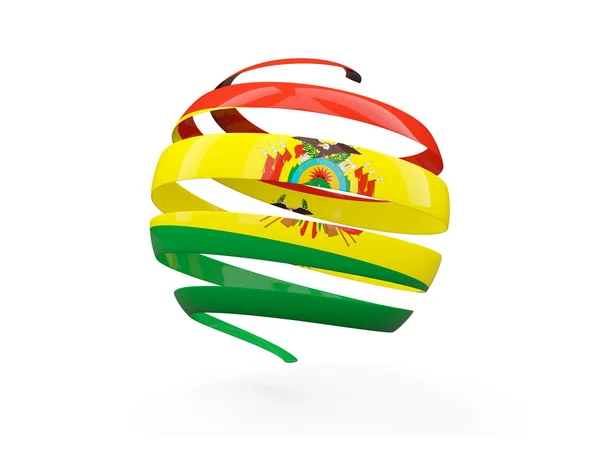 Σημαία της Βολιβίας, στρογγυλό εικονίδιο — Φωτογραφία Αρχείου