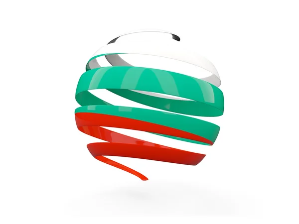 Flaga Bułgarii, okrągła ikona — Zdjęcie stockowe