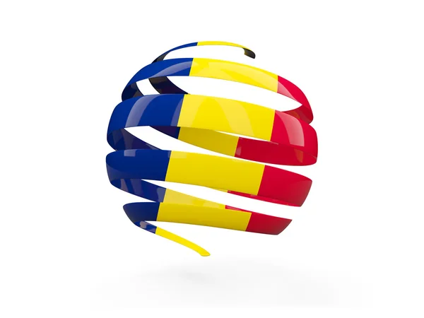 Flaga Czadu, okrągła ikona — Zdjęcie stockowe