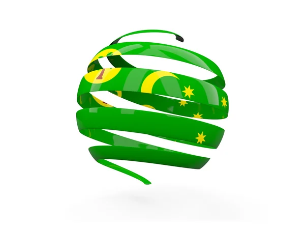 科科斯群岛，圆形图标的旗帜 — 图库照片