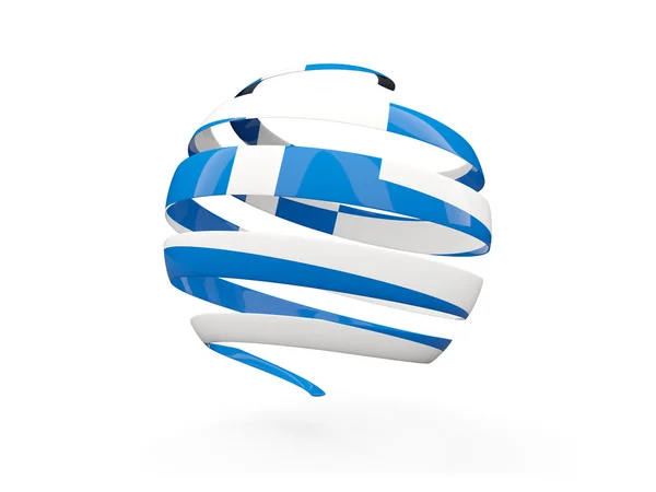 Flag of greece, round icon — Stock Photo, Image