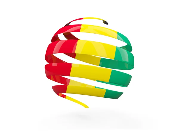 기니, 라운드 아이콘의 깃발 — 스톡 사진