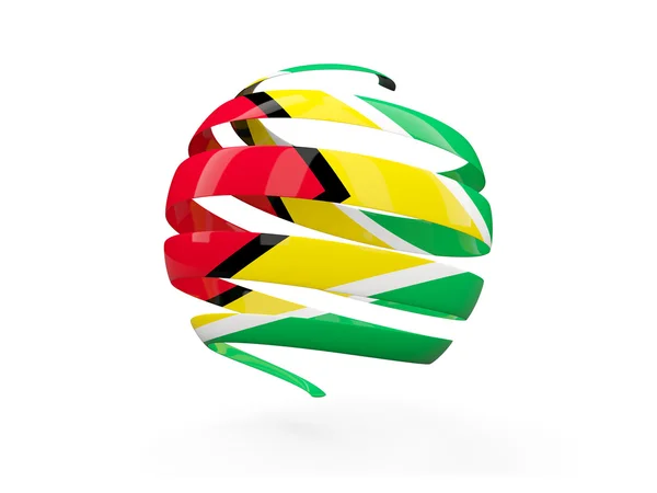 Bandera de Guyana, icono redondo —  Fotos de Stock
