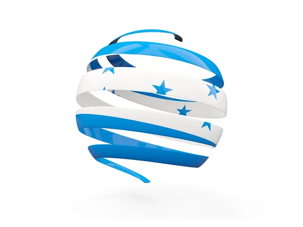 Flaga Hondurasu, okrągła ikona — Zdjęcie stockowe