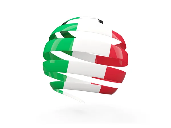 Bandeira de itália, ícone redondo — Fotografia de Stock