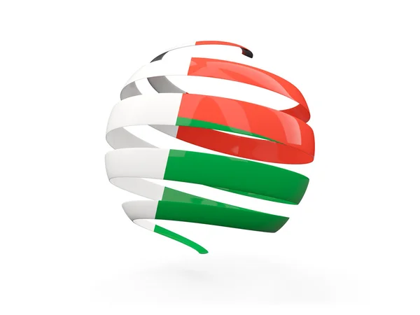Flaga Madagaskaru, okrągła ikona — Zdjęcie stockowe
