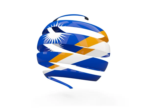 Vlag van de Marshalleilanden, ronde pictogram — Stockfoto