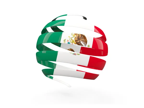 メキシコ、丸いアイコンをフラグします。 — ストック写真