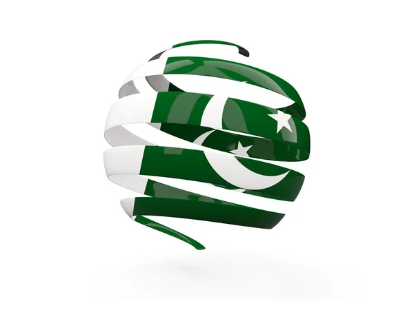 巴基斯坦，圆形图标的旗子 — 图库照片