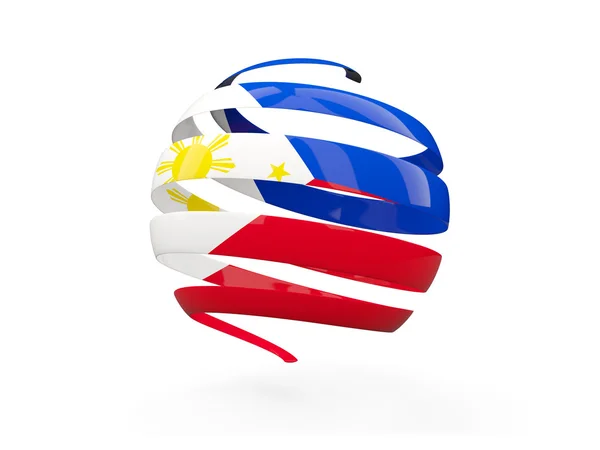 Drapeau des philippines, icône ronde — Photo