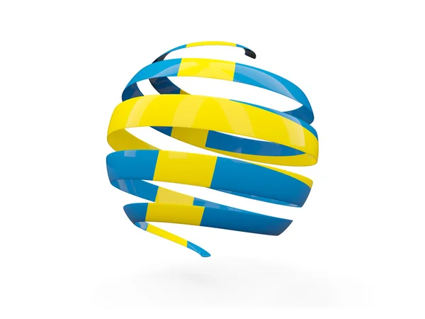 Прапор Швеції, кругла ікона — стокове фото