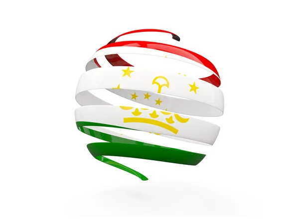Bandeira do tajiquistão, ícone redondo — Fotografia de Stock
