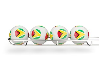 Piyango topları guyana Cumhuriyeti bayrağı