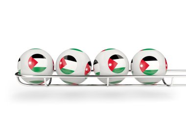 Ürdün bayrağı piyango topları